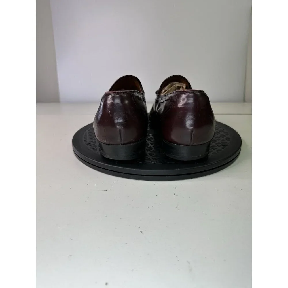 Church's Burgundy Leather Tasselled Shoes Loafers Mens 10.5 US